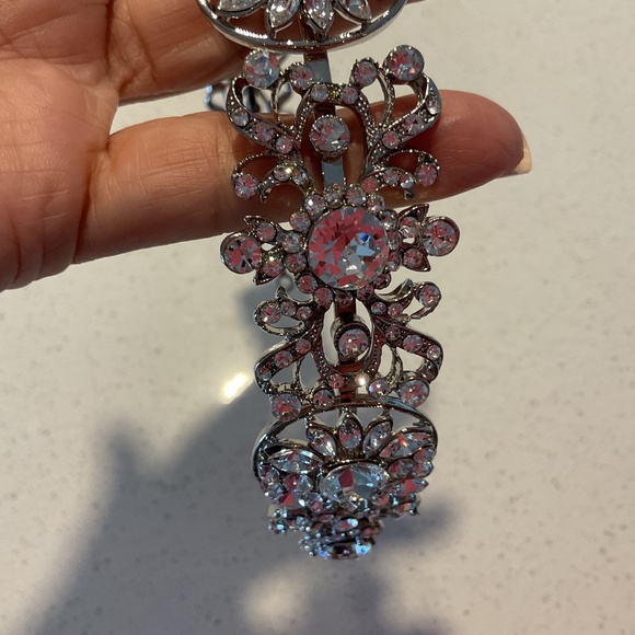 Wedding, Prom Silver Rhinestone Tiara Headband - Picture 4 of 5